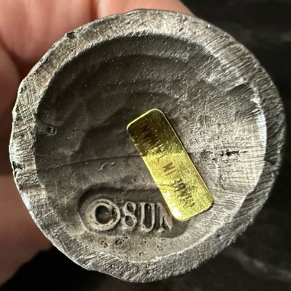 SUN Small Pewter Cherub Angel with Dove Figurine - Picture 12 of 13